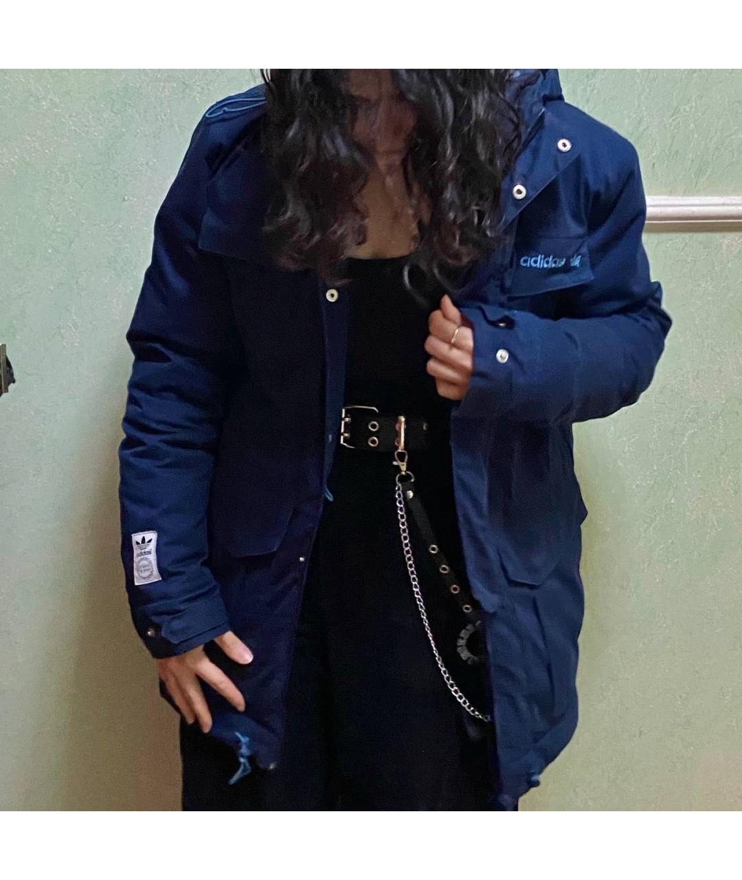 ADIDAS Синяя полиэстеровая парка, фото 6