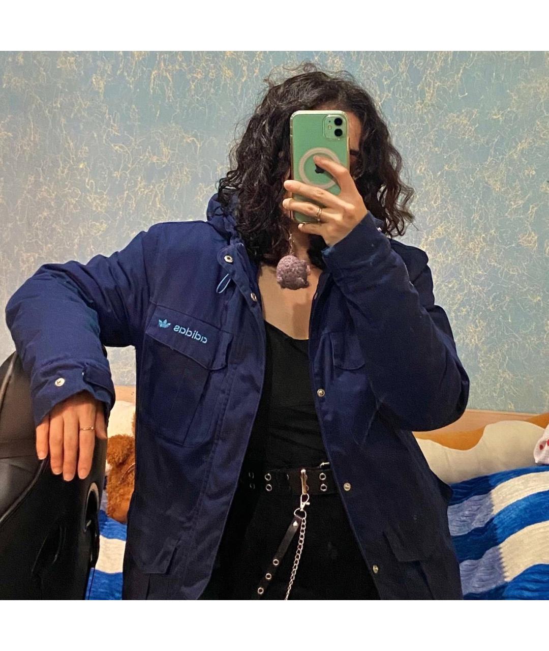 ADIDAS Синяя полиэстеровая парка, фото 5