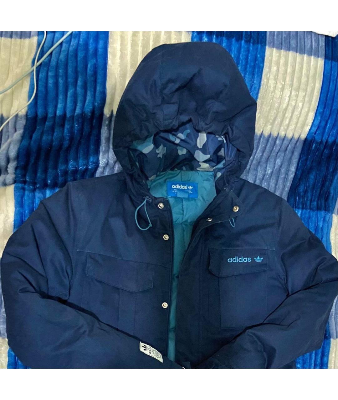 ADIDAS Синяя полиэстеровая парка, фото 4