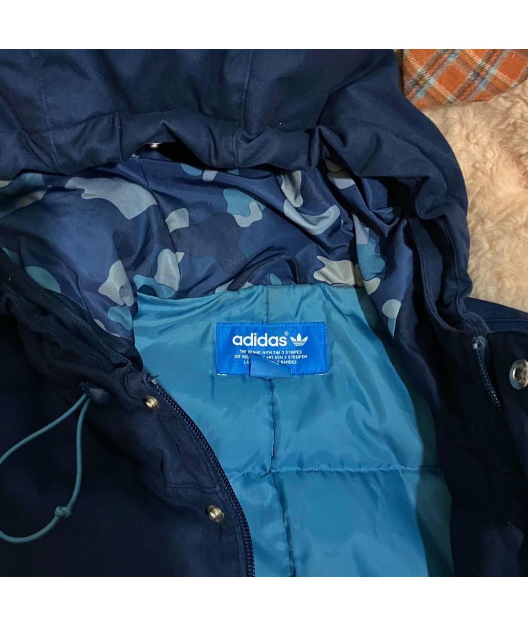 ADIDAS Синяя полиэстеровая парка, фото 3