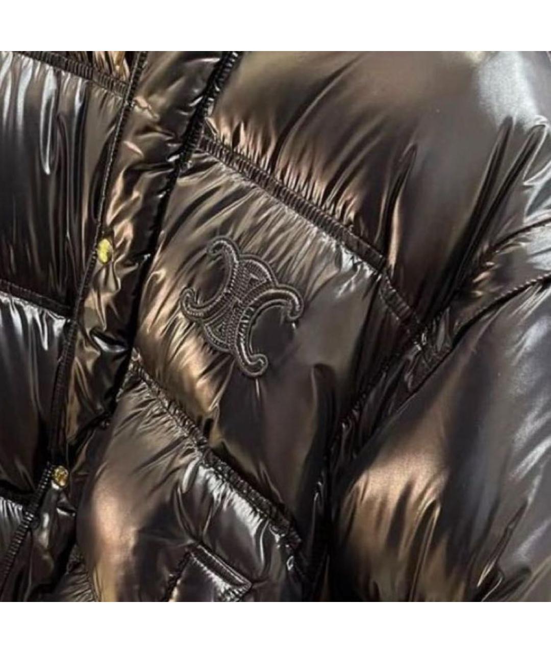 CELINE Черный вискозный пуховик, фото 5