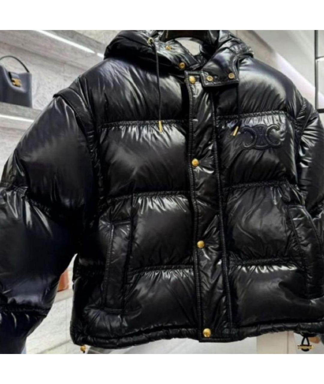 CELINE Черный вискозный пуховик, фото 3