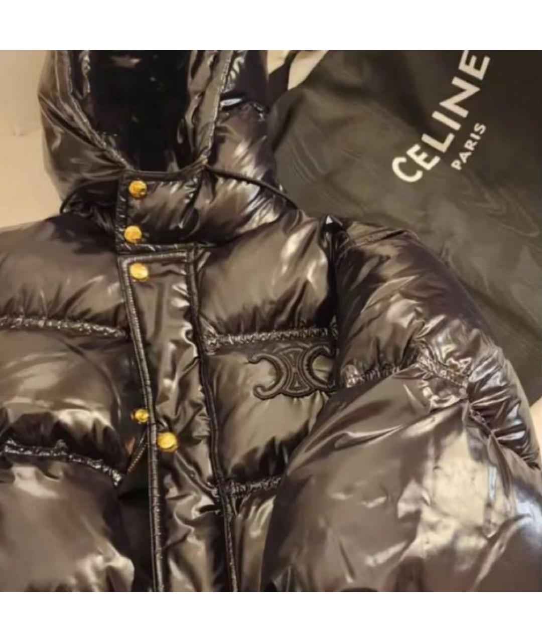 CELINE Черный вискозный пуховик, фото 4