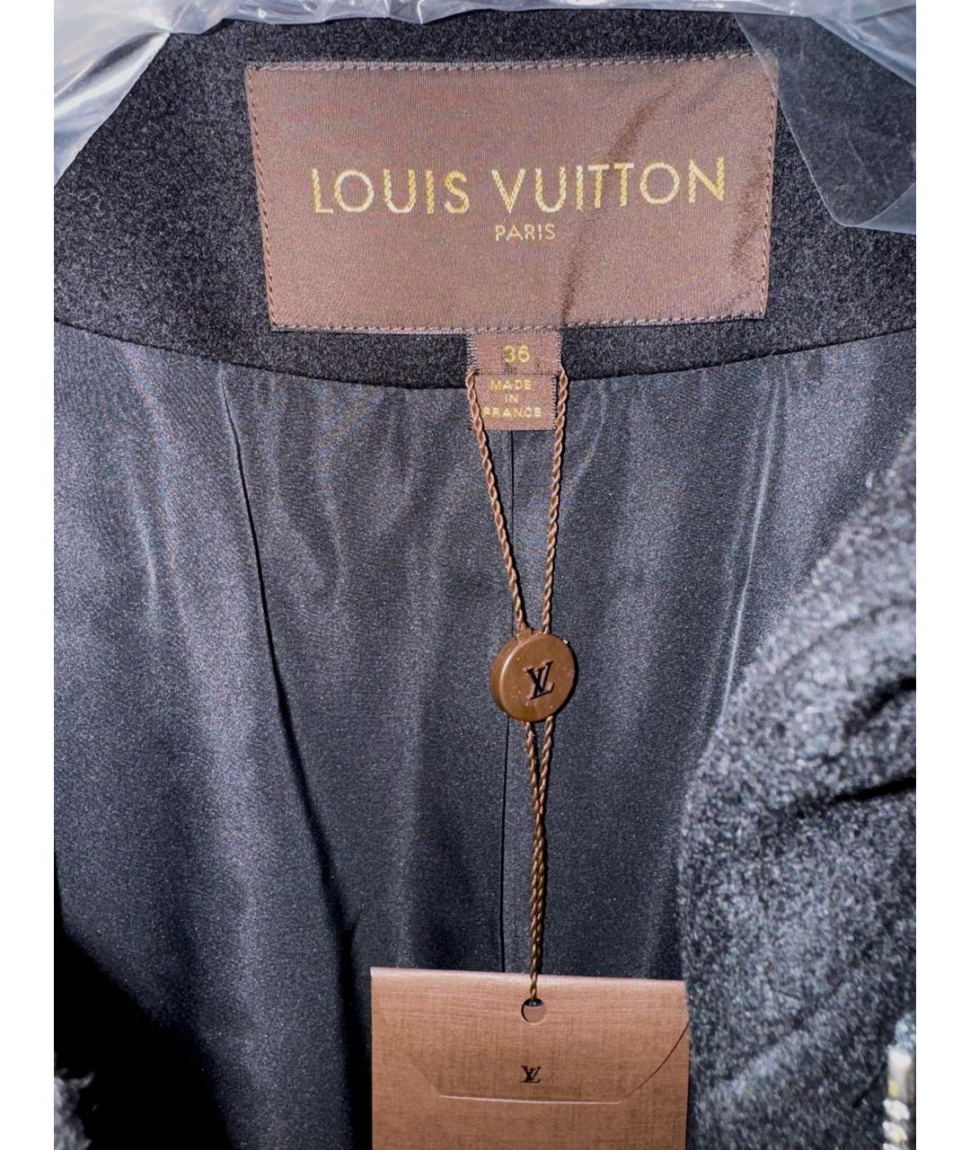 LOUIS VUITTON Черное шерстяное пальто, фото 6