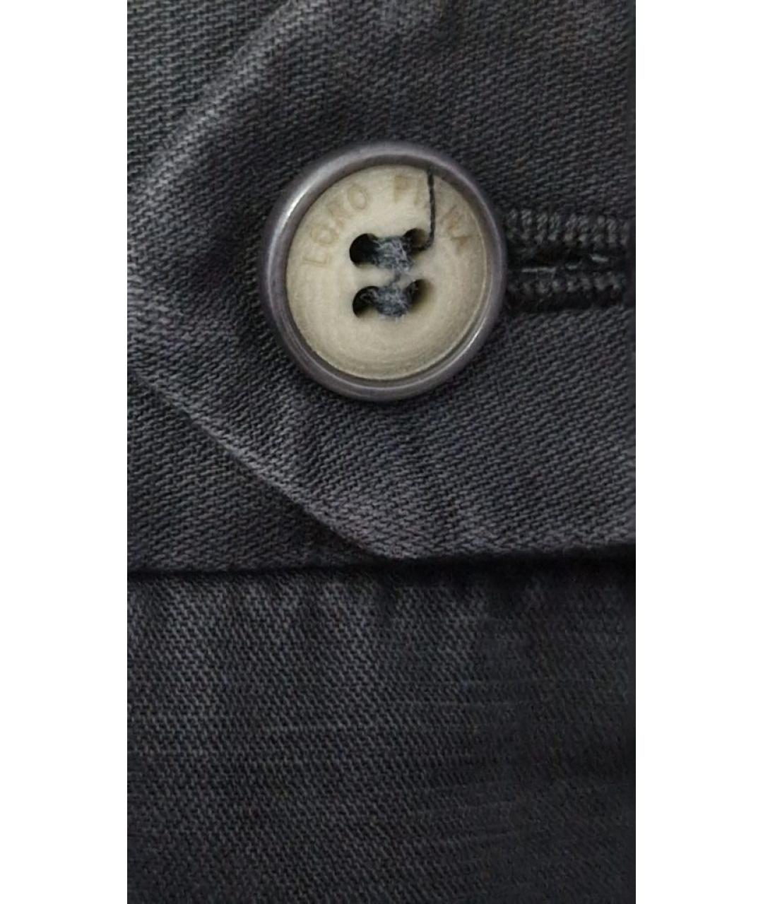 LORO PIANA Темно-синие хлопковые брюки чинос, фото 7