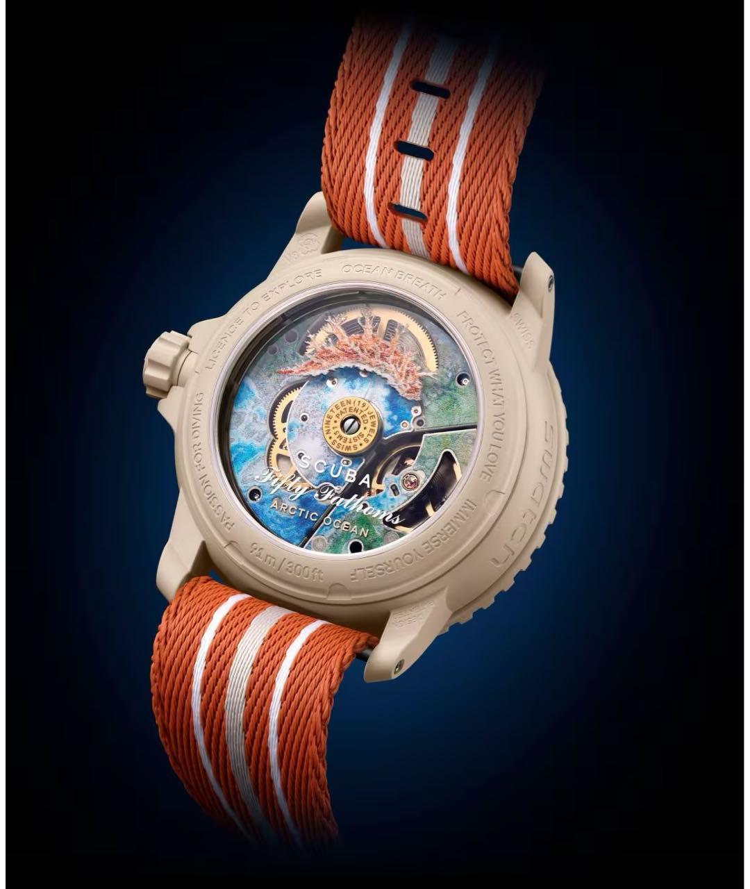 Swatch Оранжевое керамические часы, фото 4