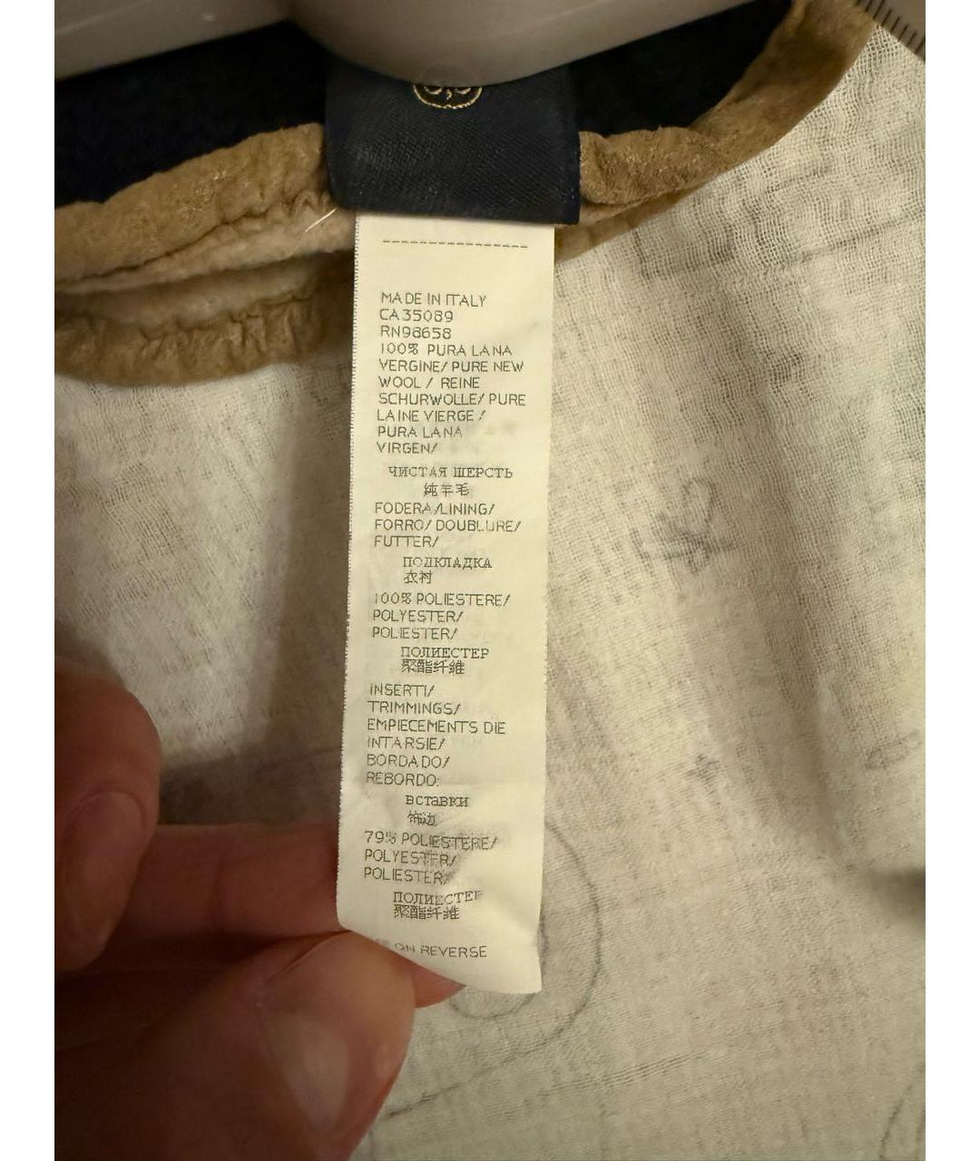 PAUL & SHARK Темно-синие шерстяные перчатки, фото 8