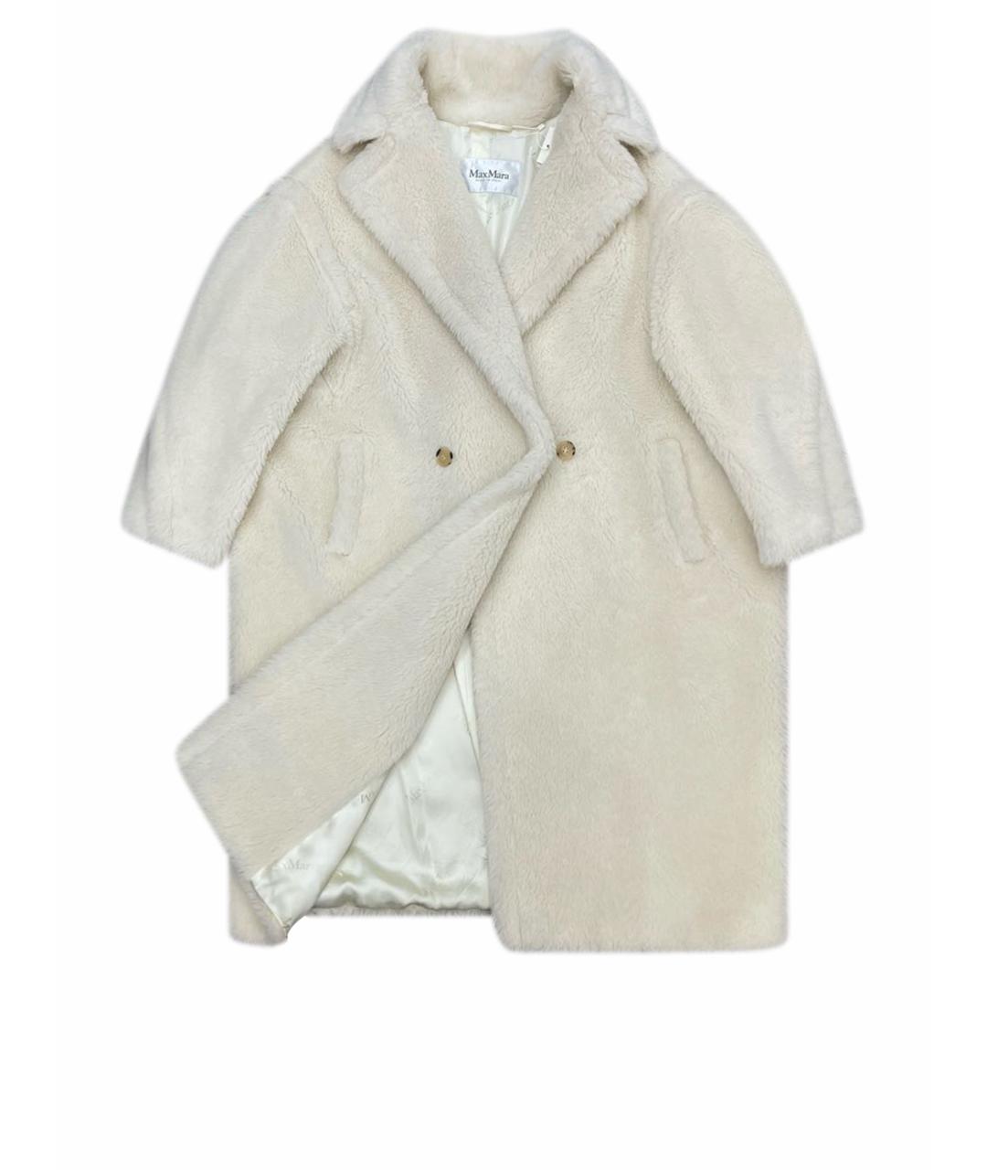 MAX MARA Белая шерстяная шуба, фото 1