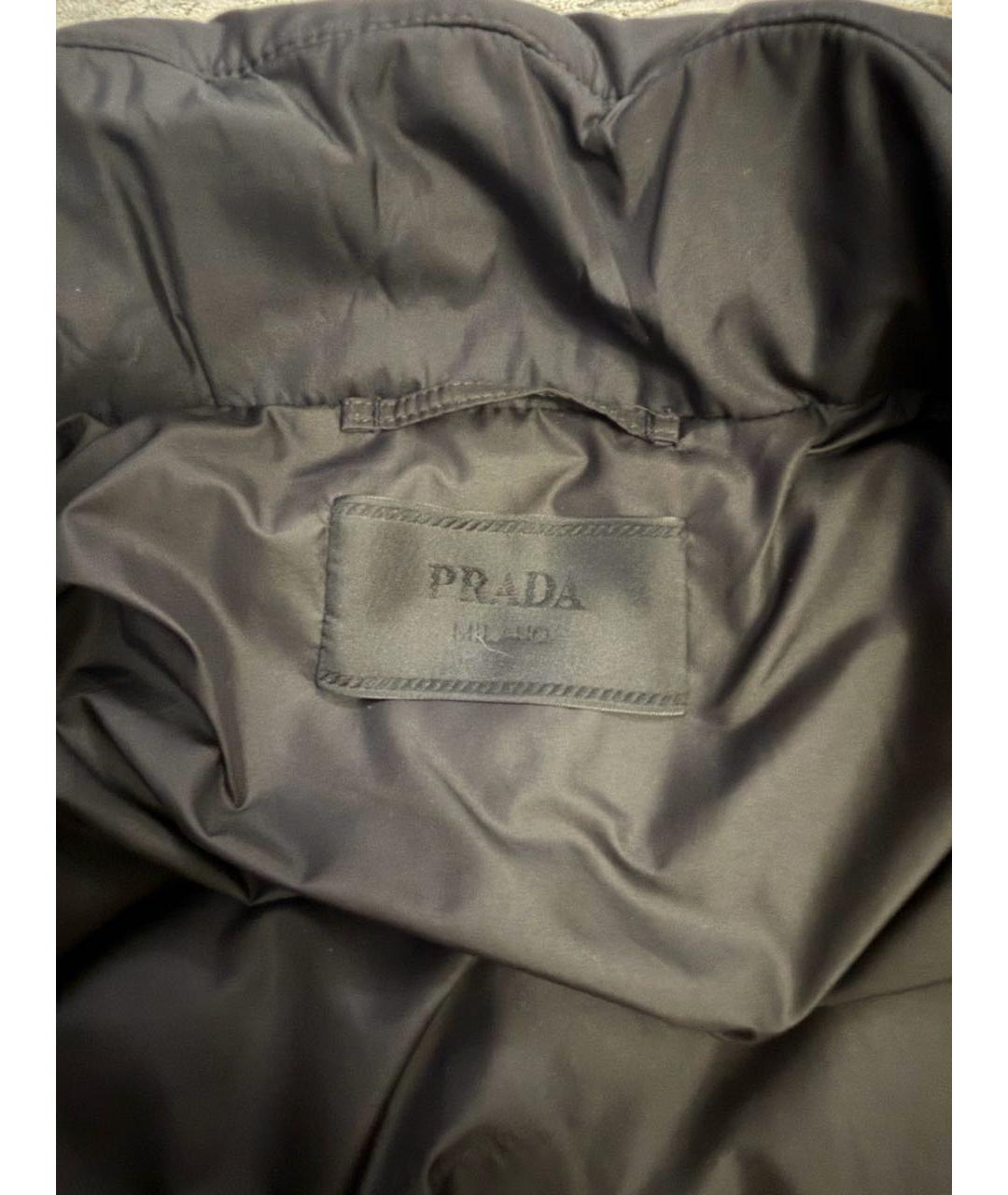 PRADA Черная полиэстеровая куртка, фото 4