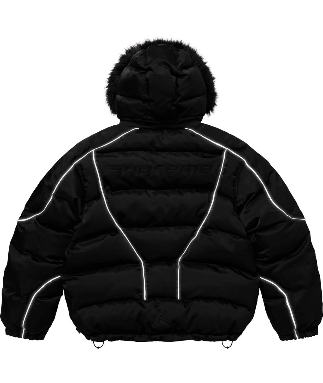 SUPREME Черный полиэстеровый пуховик, фото 5