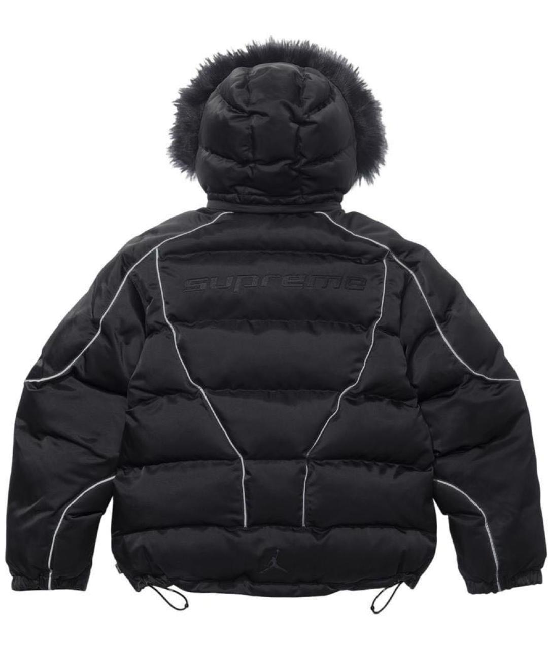 SUPREME Черный полиэстеровый пуховик, фото 2