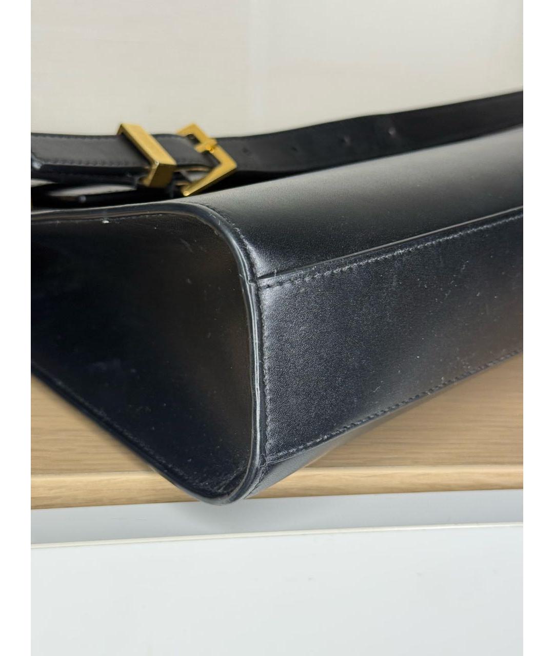 SAINT LAURENT Черная кожаная сумка через плечо, фото 5