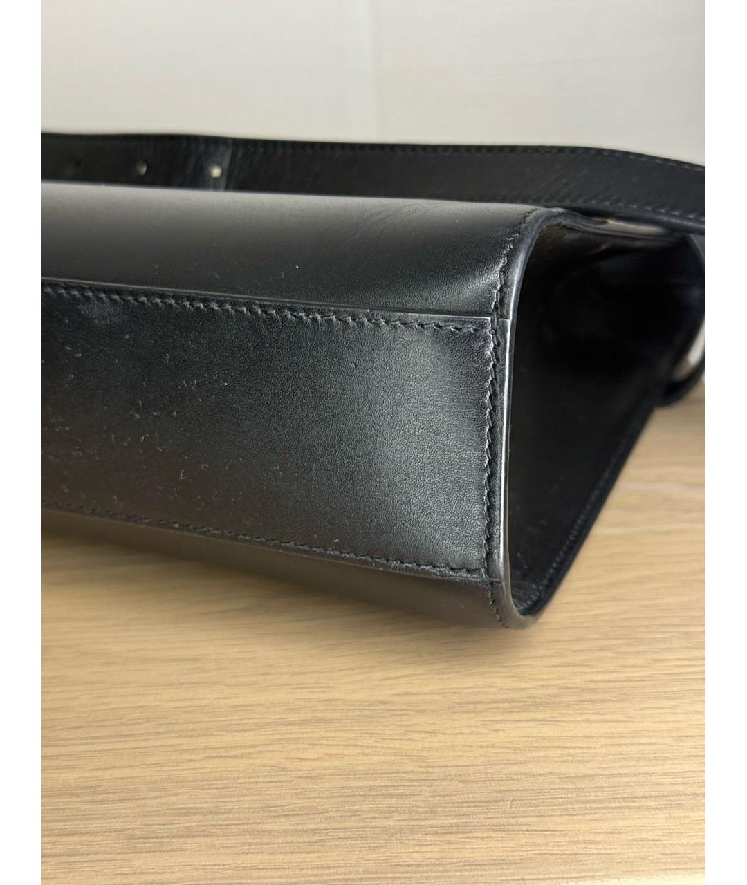 SAINT LAURENT Черная кожаная сумка через плечо, фото 6