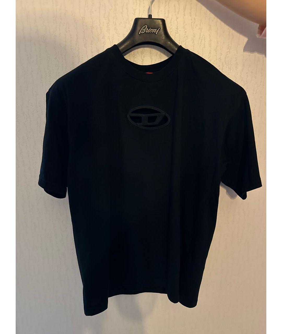 DIESEL Черная хлопковая футболка, фото 6