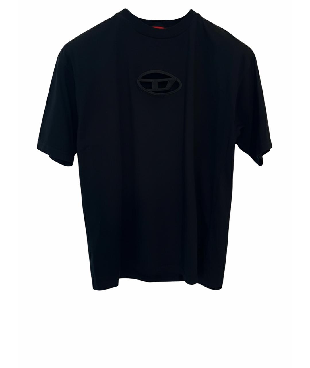 DIESEL Черная хлопковая футболка, фото 1