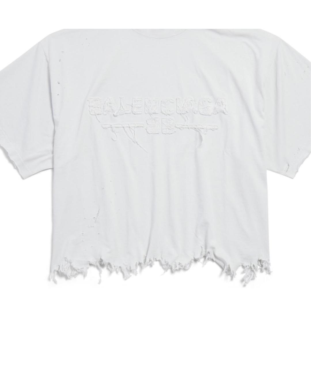 BALENCIAGA Белая футболка, фото 3