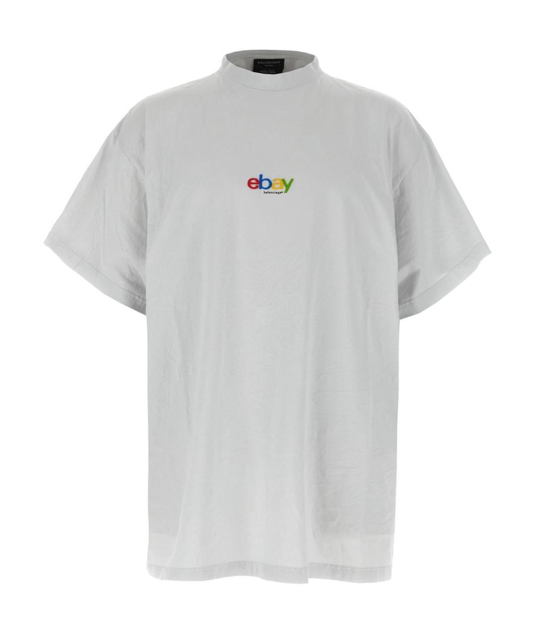 BALENCIAGA Серая хлопковая футболка, фото 1