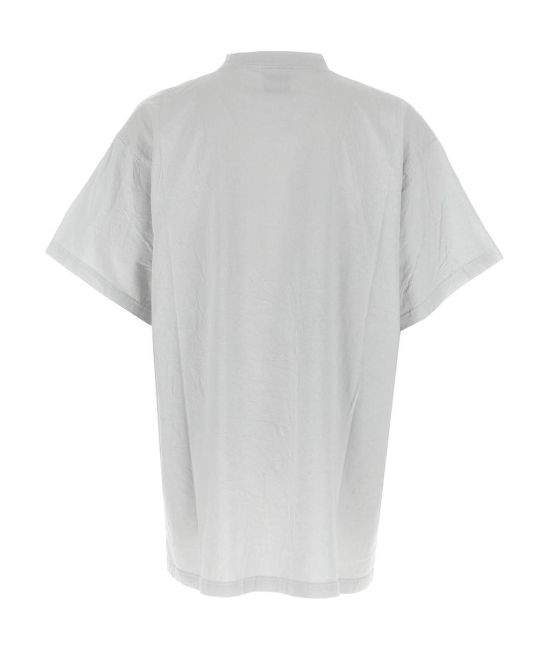 BALENCIAGA Серая хлопковая футболка, фото 2