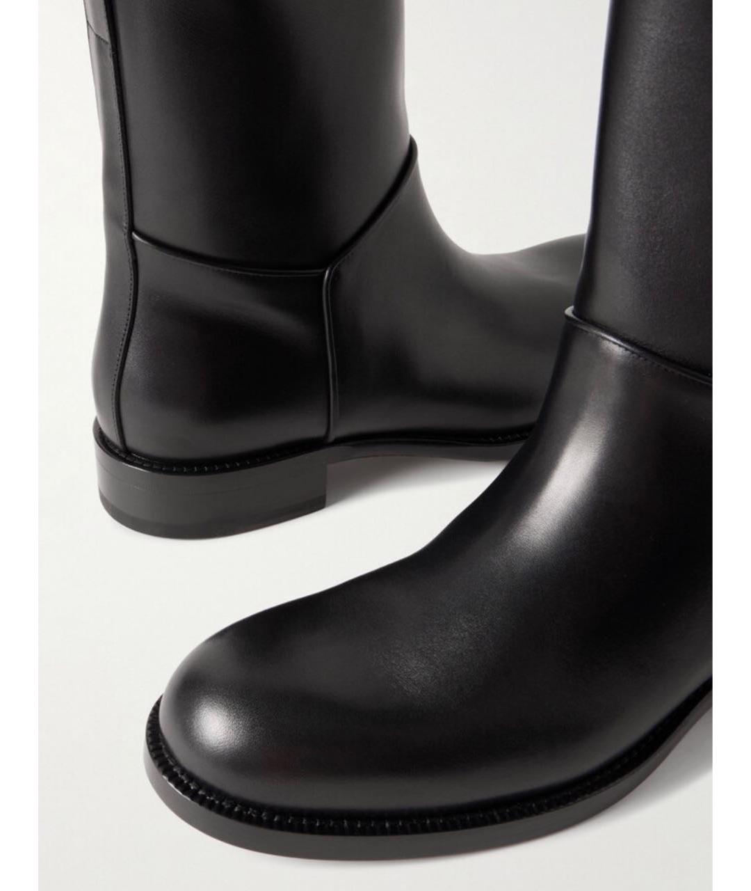 THE ROW Черные кожаные ботинки, фото 6