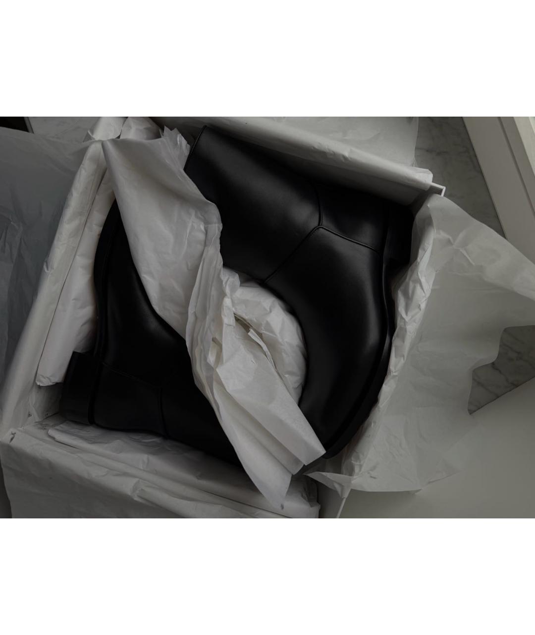 THE ROW Черные кожаные ботинки, фото 2