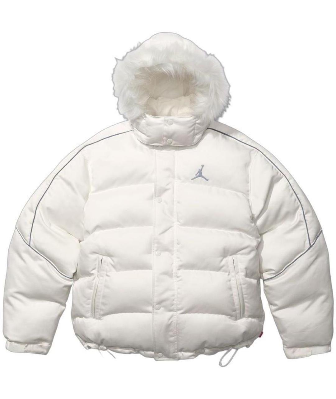 SUPREME Белый полиэстеровый пуховик, фото 1
