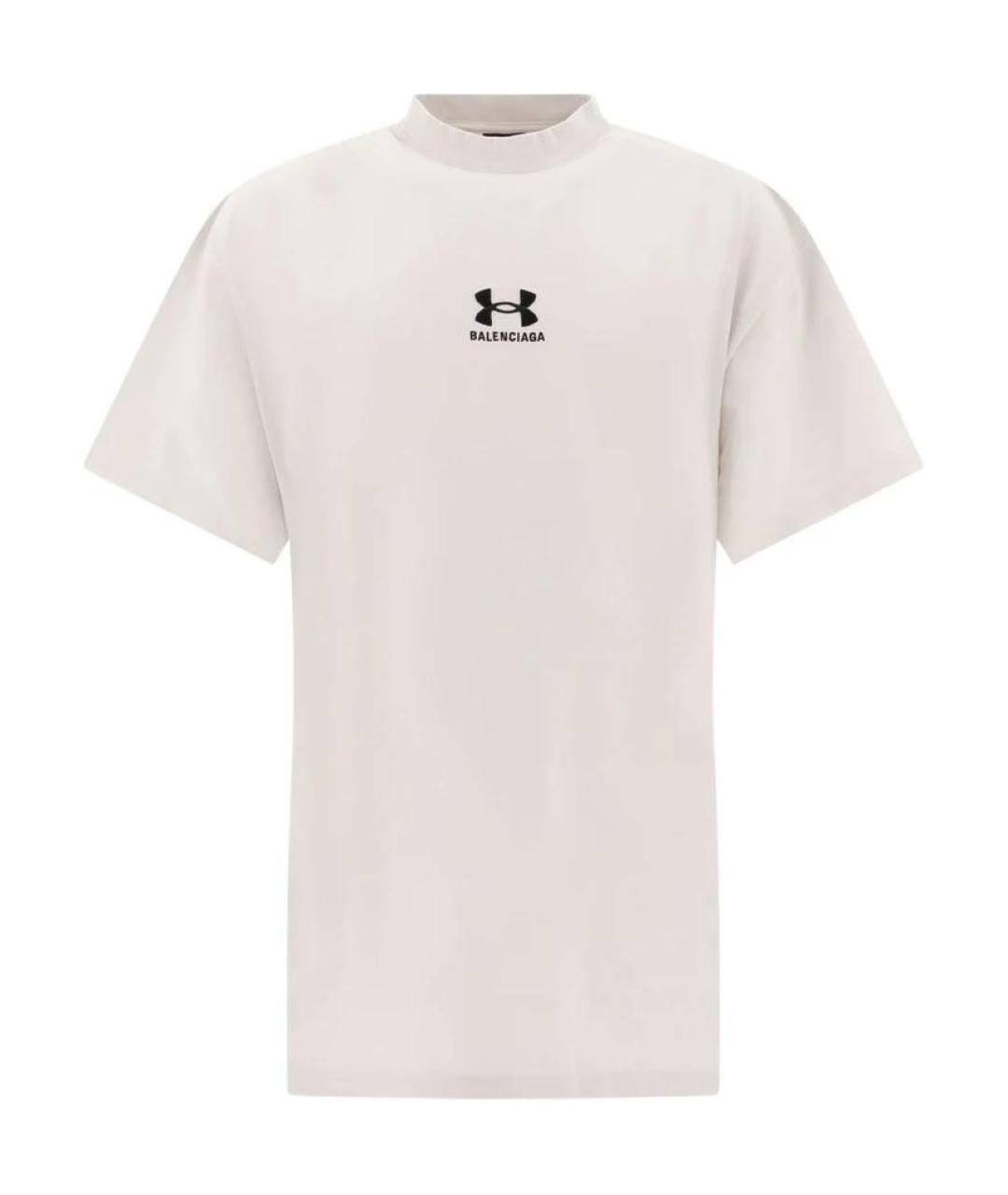 BALENCIAGA Бежевая хлопковая футболка, фото 1
