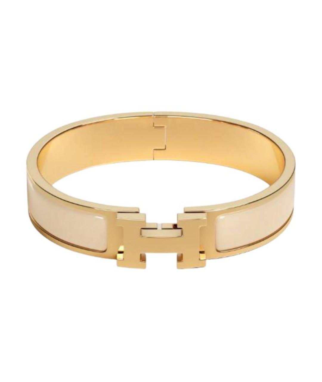 HERMES Бежевый металлический браслет, фото 1