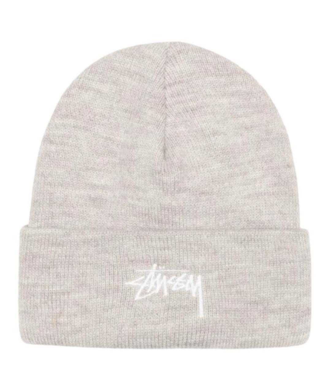 STUSSY Серая шапка, фото 1