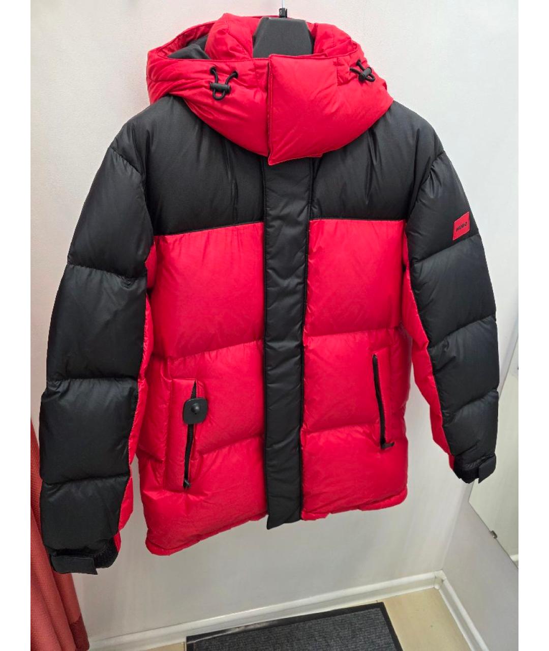 HUGO Красная полиэстеровая парка, фото 3