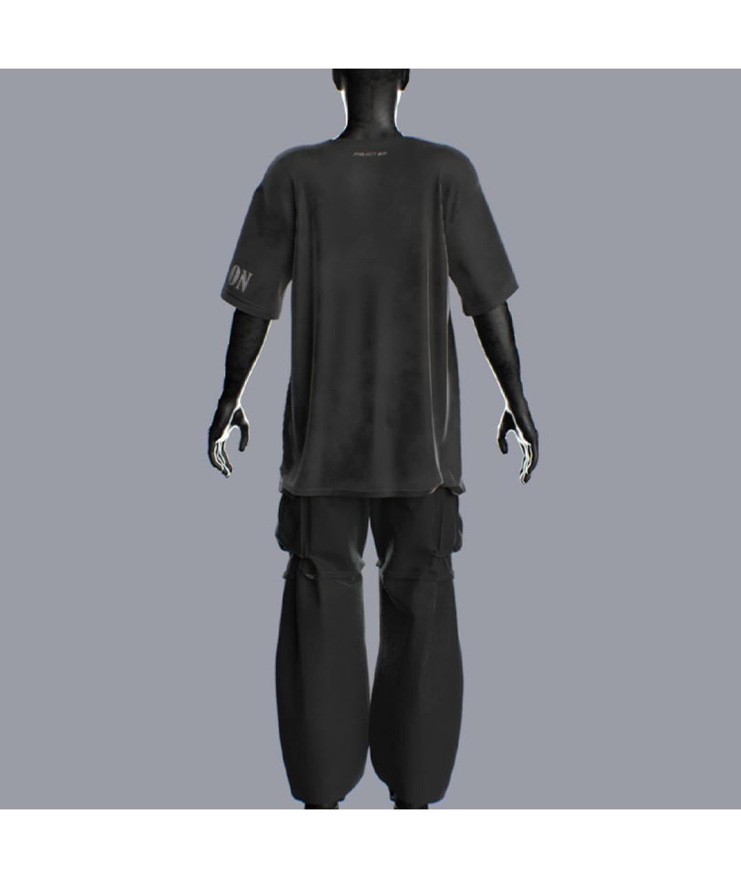 GRAILZ PROJECT G/R Антрацитовая хлопковая футболка, фото 4