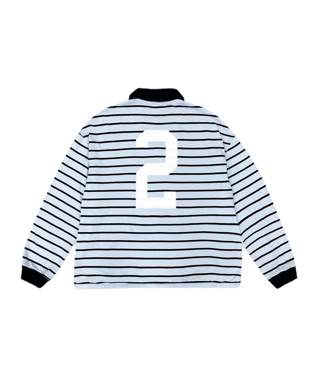 GRAILZ PROJECT G/R Голубое хлопковое поло с длинным рукавом, фото 2