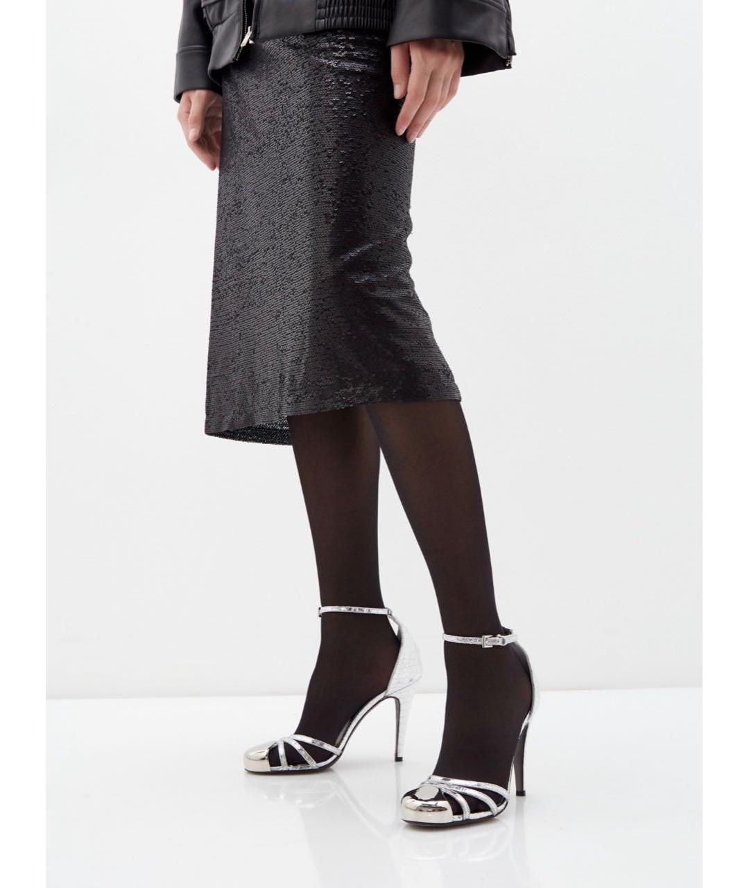 ZADIG & VOLTAIRE Серебряные кожаные босоножки, фото 7