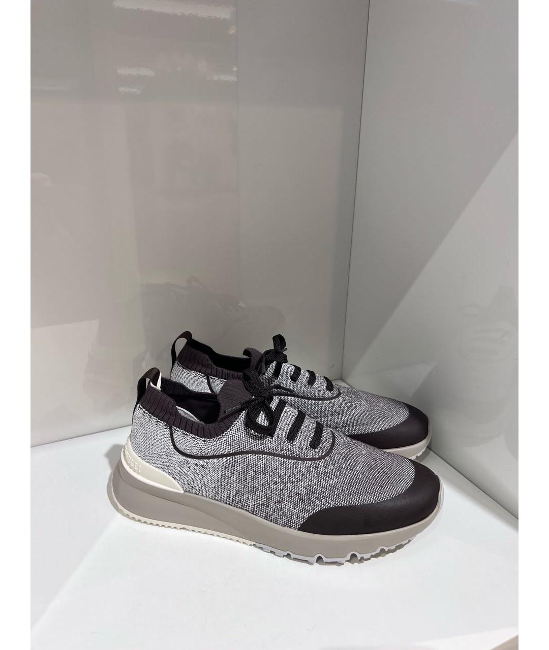 BRUNELLO CUCINELLI Мульти текстильные низкие кроссовки / кеды, фото 2