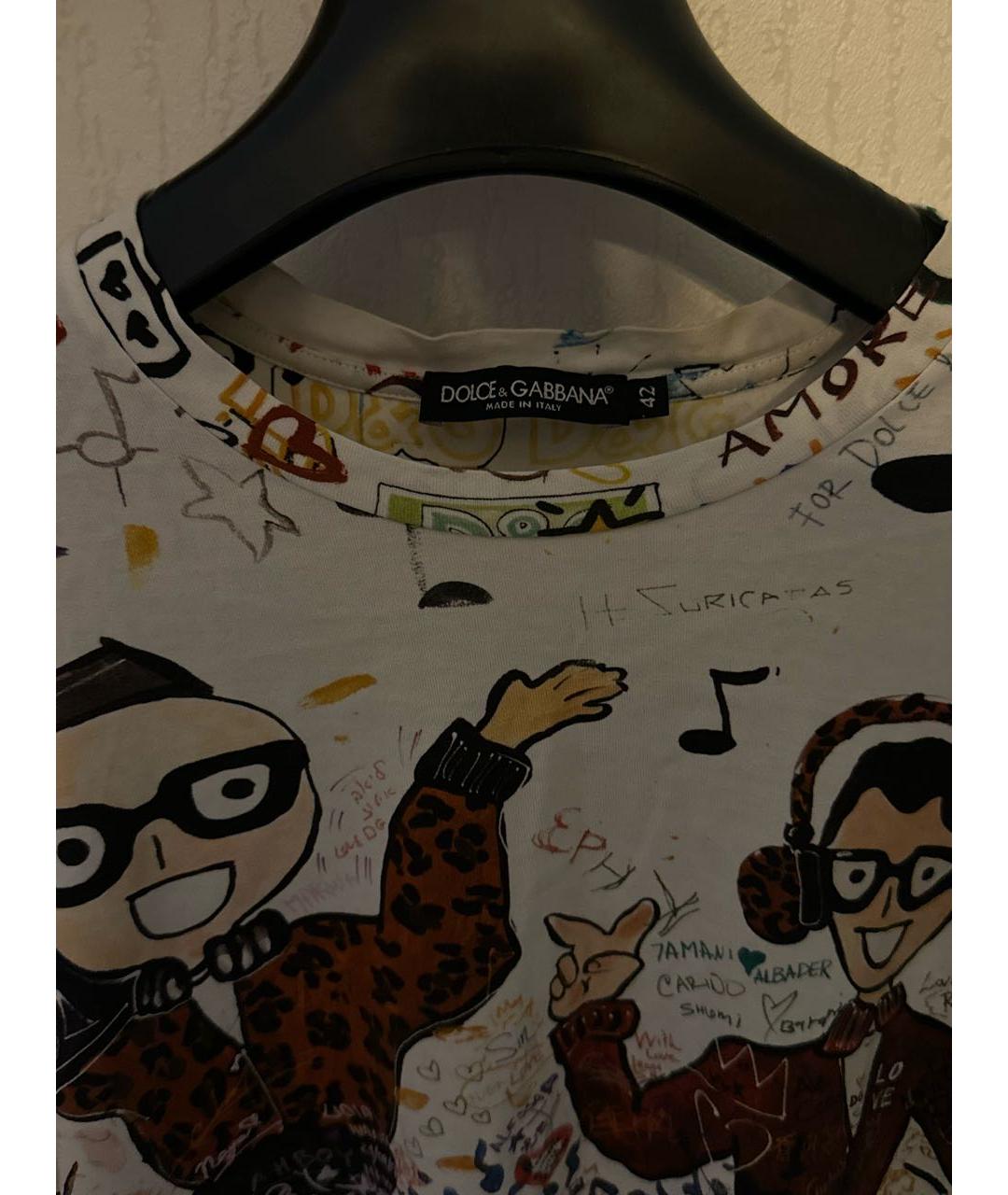 DOLCE&GABBANA Мульти хлопковая футболка, фото 3