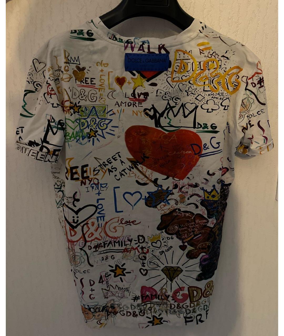 DOLCE&GABBANA Мульти хлопковая футболка, фото 2