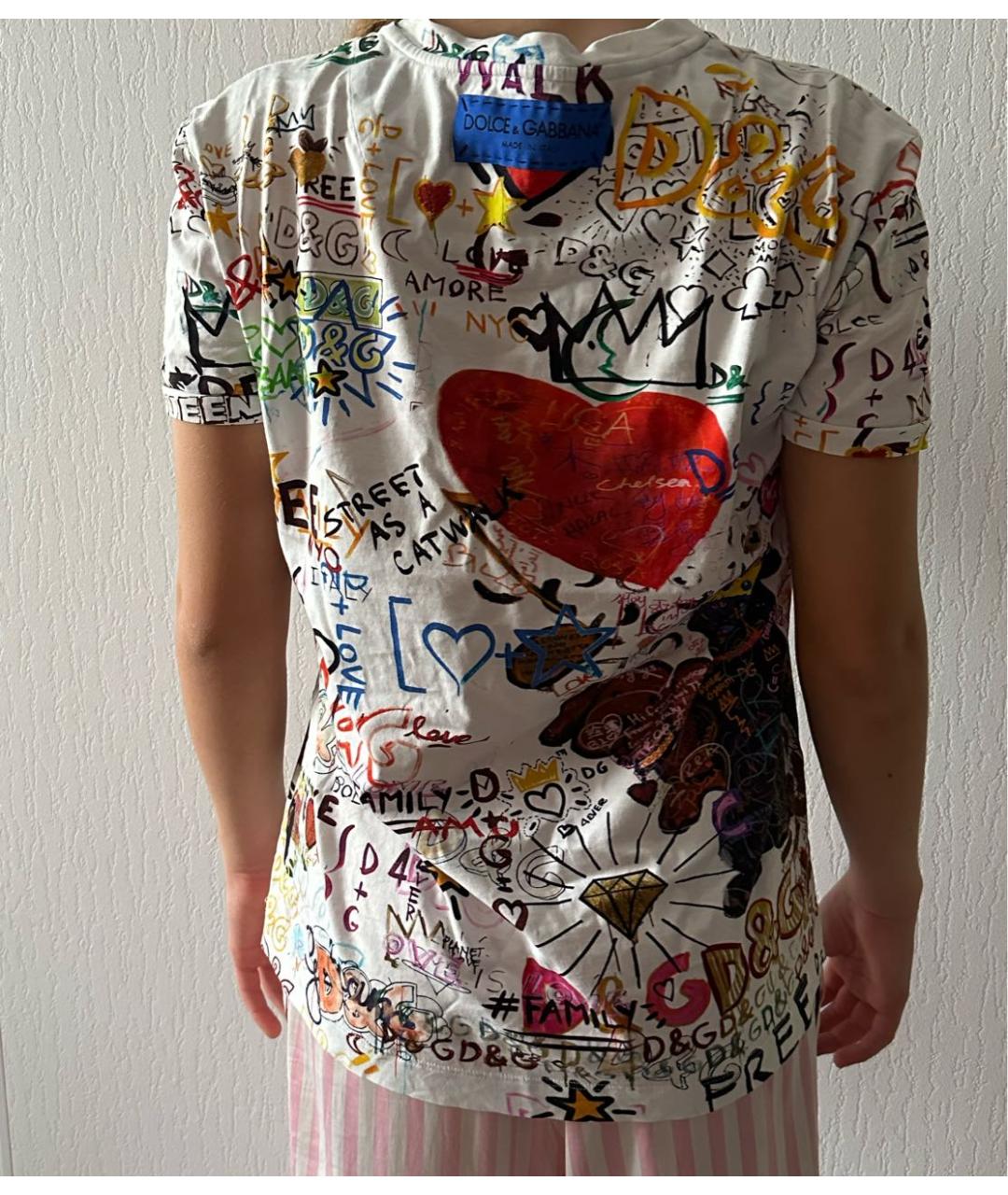 DOLCE&GABBANA Мульти хлопковая футболка, фото 6