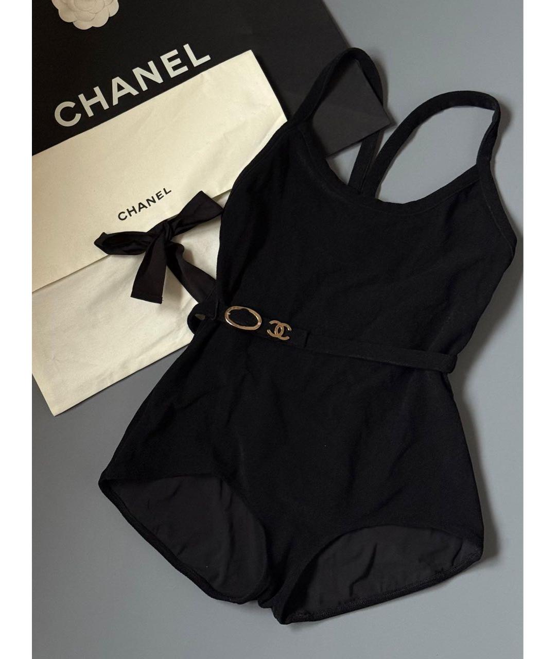 CHANEL Черный полиамидовый купальник, фото 2