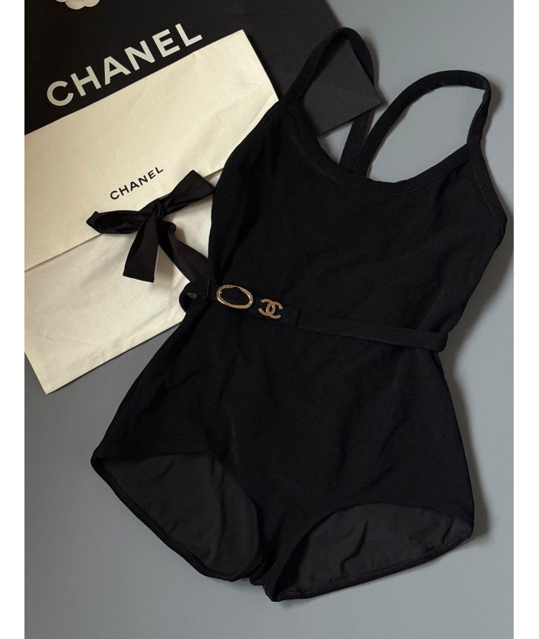 CHANEL Черный полиамидовый купальник, фото 3