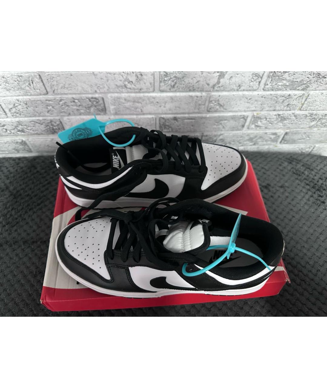 NIKE Черные низкие кроссовки / кеды из искусственной кожи, фото 2