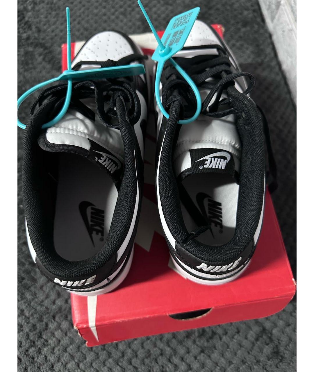 NIKE Черные низкие кроссовки / кеды из искусственной кожи, фото 3