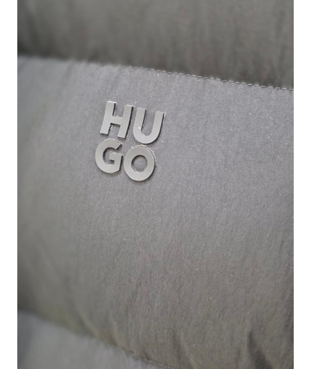 HUGO Черный полиэстеровый пуховик, фото 4