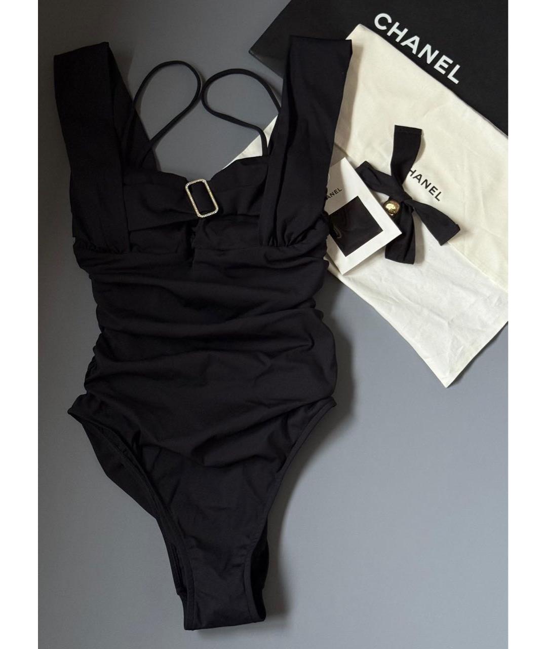 CHANEL Черный полиамидовый купальник, фото 3