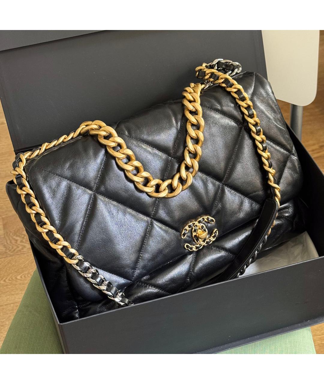CHANEL Черная кожаная сумка через плечо, фото 2