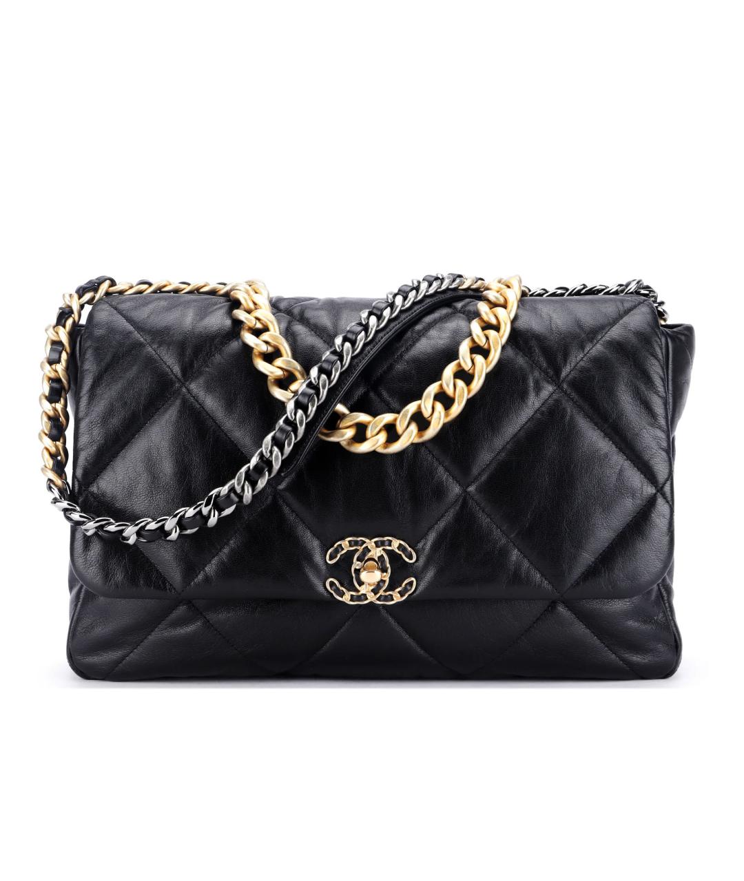 CHANEL Черная кожаная сумка через плечо, фото 1