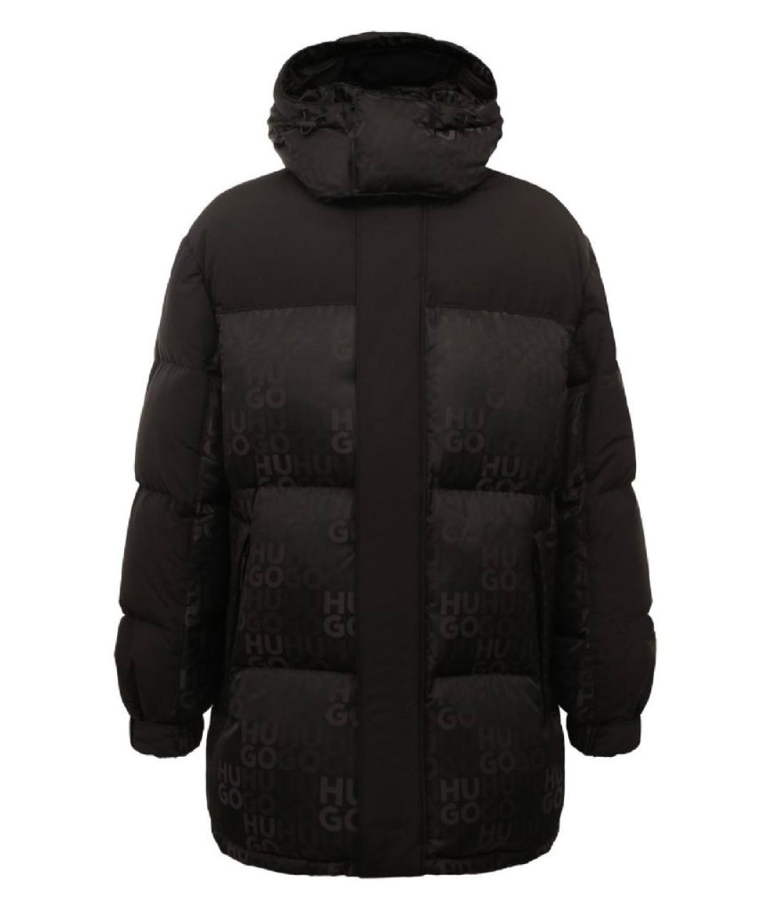 HUGO Черный полиэстеровый пуховик, фото 1