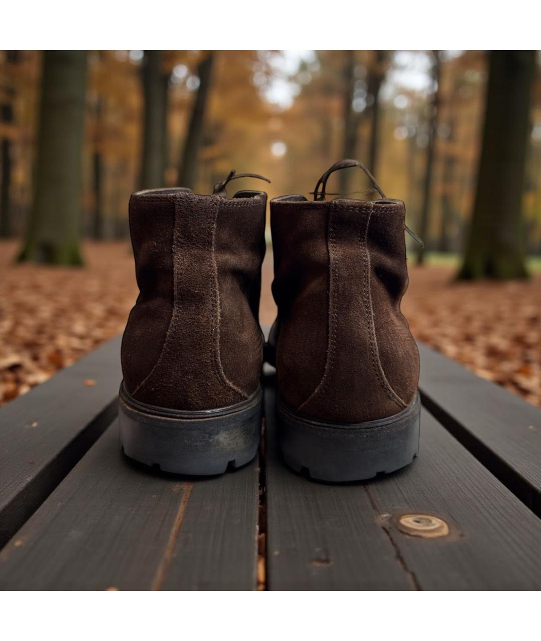 GUCCI Коричневые замшевые высокие ботинки, фото 5