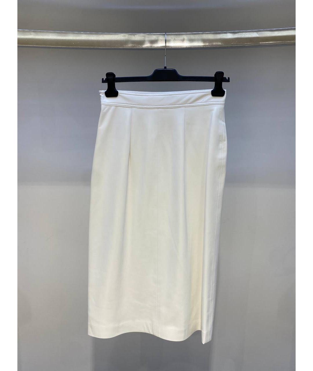 MSGM Белая юбка миди, фото 2