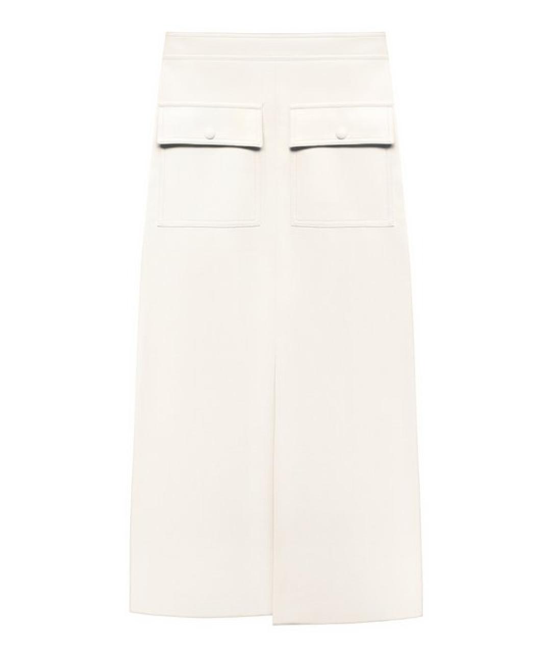MSGM Белая юбка миди, фото 1