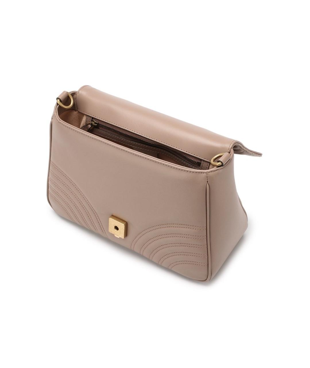 GUCCI Бежевая кожаная сумка через плечо, фото 3