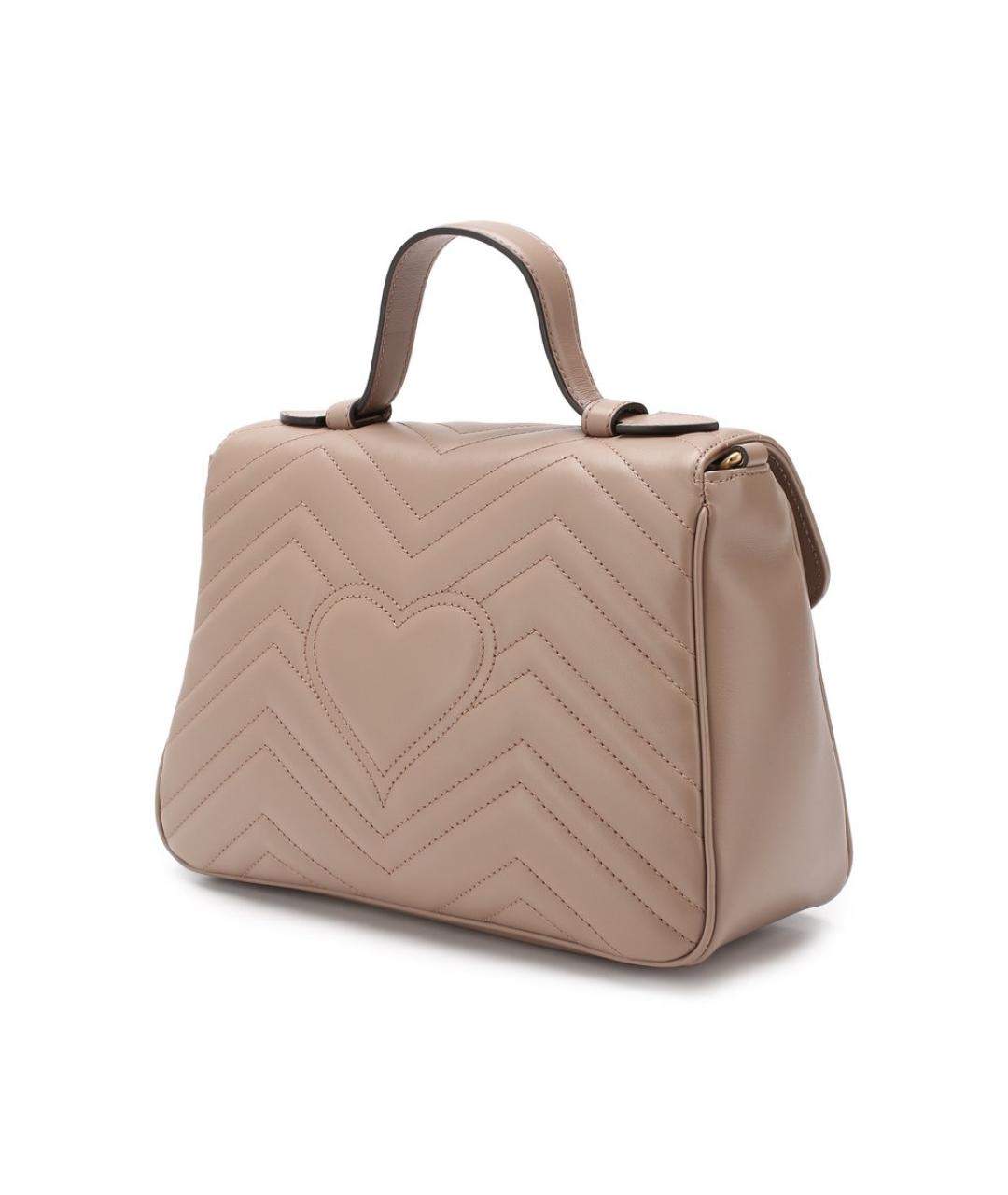 GUCCI Бежевая кожаная сумка через плечо, фото 2